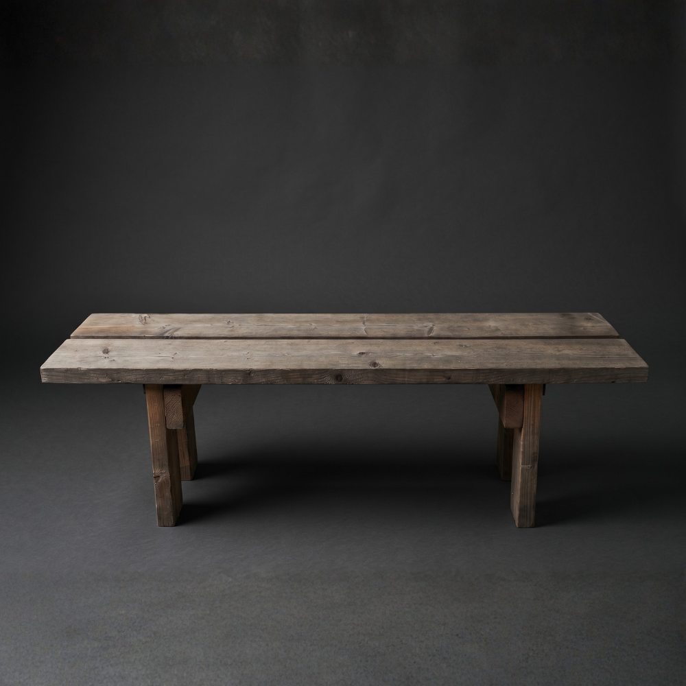 Custom Solid Wood Backless Bench