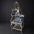 Vintage Iron & Glass French Étagère Display Stand