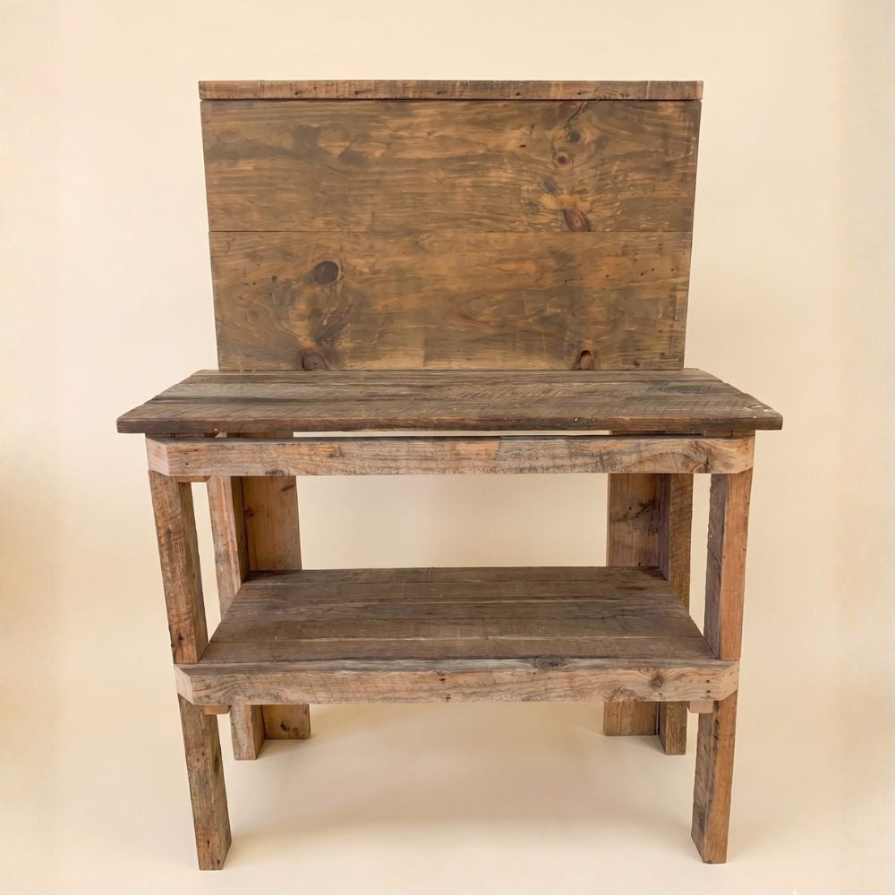 Handcrafted Barnwood Coffee Bar & Potting Bench
