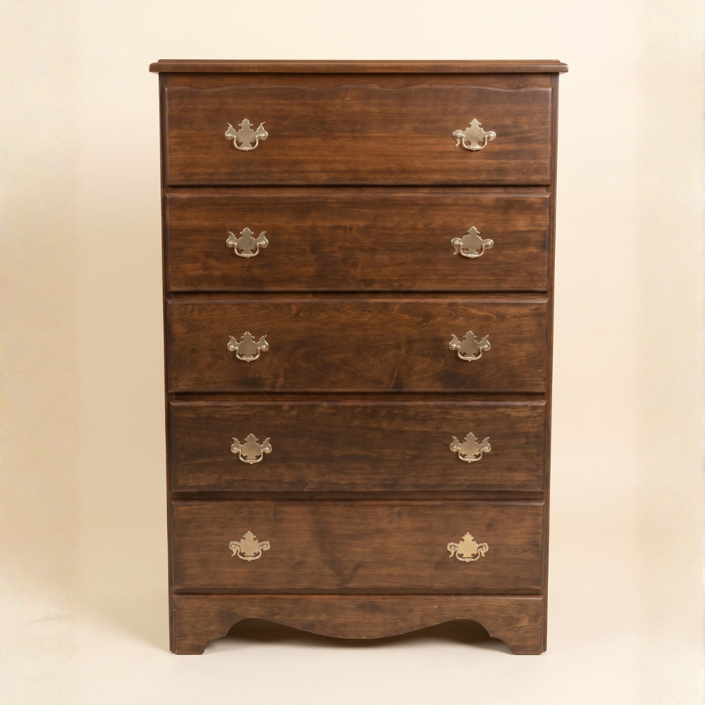 Restored Classic 5-Drawer Wood Chest