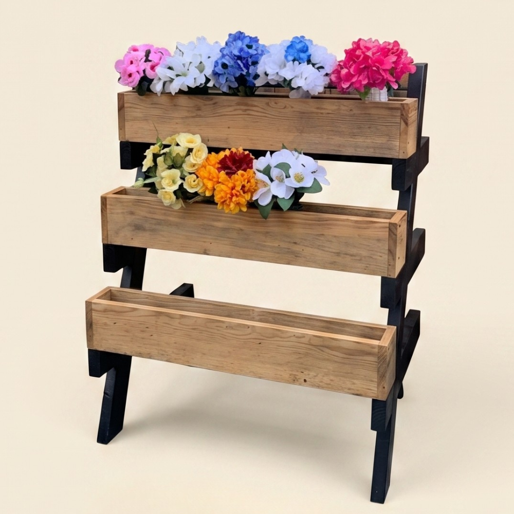 3-Tier Vertical Wood Herb Garden Planter
