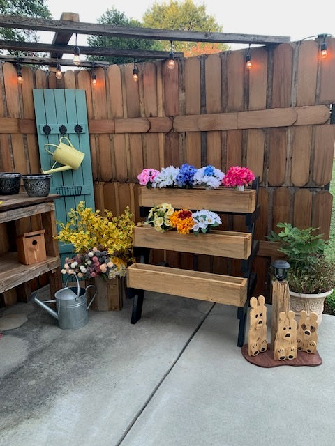 3-Tier Vertical Wood Herb Garden Planter