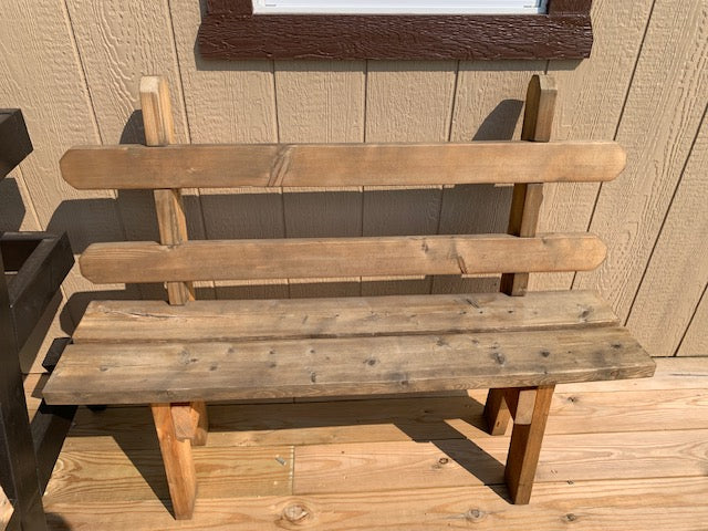 Custom Solid Wood Outdoor Park Bench