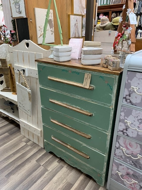The Vintage Hand-Painted Botanical Cottage Chest